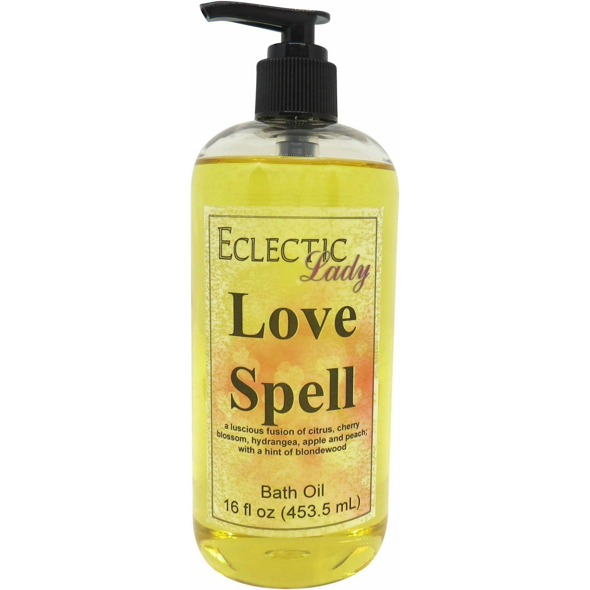 Love Spell Massage Oil, Perfect for Aromatherapy and Relaxation, Preservative Free 16 oz