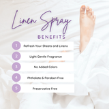 Fresh Sheets Linen and Sheet Spray - No Artificial Colors, Parabens, or Preservatives - Long-Lasting Scent for Bed, Fabric & Pillow