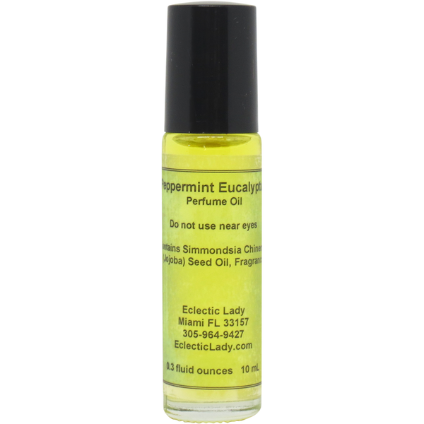 Peppermint Eucalyptus Perfume Oil - Portable Roll-On Fragrance