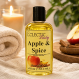 Apple and Spice Massage Oil, Perfect for Aromatherapy and Relaxation, Preservative Free