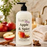 Apple and Spice Liquid Pearl Body Wash, 3 in 1 Use for Bubble Bath, Hand Soap & Body Wash