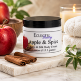 Apple and Spice Satin and Silk Cream,  Body Cream, Body Lotion