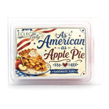 As American As Apple Pie Handmade Glycerin Soap – Apple & Spice Scented Patriotic Soap Bar – 3.4 oz