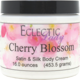 Cherry Blossom Satin and Silk Cream,  Body Cream, Body Lotion