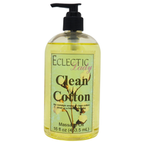 Clean Cotton Massage Oil, Perfect for Aromatherapy and Relaxation, Preservative Free