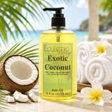 Exotic Coconut Bath Oil, Hydrating Aromatherapy for Relaxation