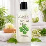Four Leaf Clover Liquid Pearl Body Wash, 3 in 1 Use for Bubble Bath, Hand Soap & Body Wash