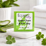 Green Clover and Aloe Handmade Glycerin Soap
