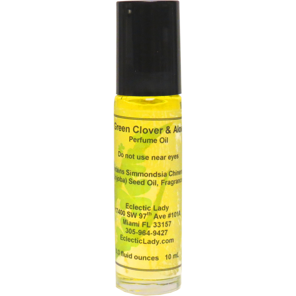 Green Clover and Aloe Perfume Oil - Portable Roll-On Fragrance