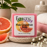 Pink Grapefruit Handmade Glycerin Soap, All Natural, Made with Pink Grapefruit Essential Oil