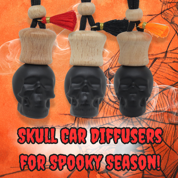 Black Magic Skull Car Diffuser, Air Freshener, Aromatherapy Diffuser, Premium Grade Fragrance Oil