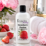Strawberry Passion Liquid Pearl Body Wash, 3 in 1 Use for Bubble Bath, Hand Soap & Body Wash