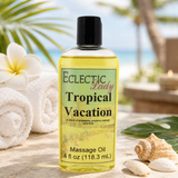 Tropical Vacation Massage Oil, Perfect for Aromatherapy and Relaxation, Preservative Free
