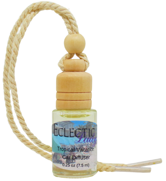 Tropical Vacation Scented Car Diffuser, Air Freshener, Aromatherapy Diffuser, Premium Grade Fragrance Oil