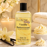 Vanilla Buttercream Bath Oil, Hydrating Aromatherapy for Relaxation
