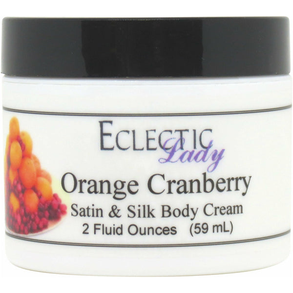 Orange Cranberry Satin And Silk Cream