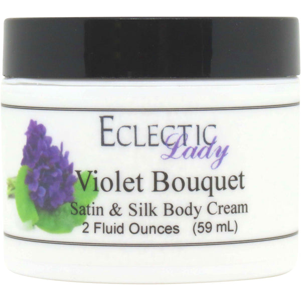 Violet Bouquet Satin And Silk Cream