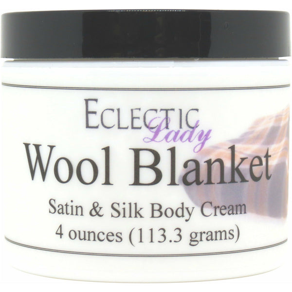 Wool Blanket Satin And Silk Cream