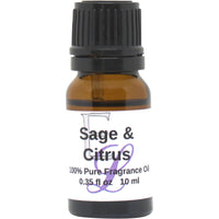 Sage and Citrus Fragrance Oil, 10 ml Premium, Long Lasting Diffuser Oils, Aromatherapy
