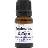 Teakwood and Fern Fragrance Oil, 10 ml Premium, Long Lasting Diffuser Oils, Aromatherapy