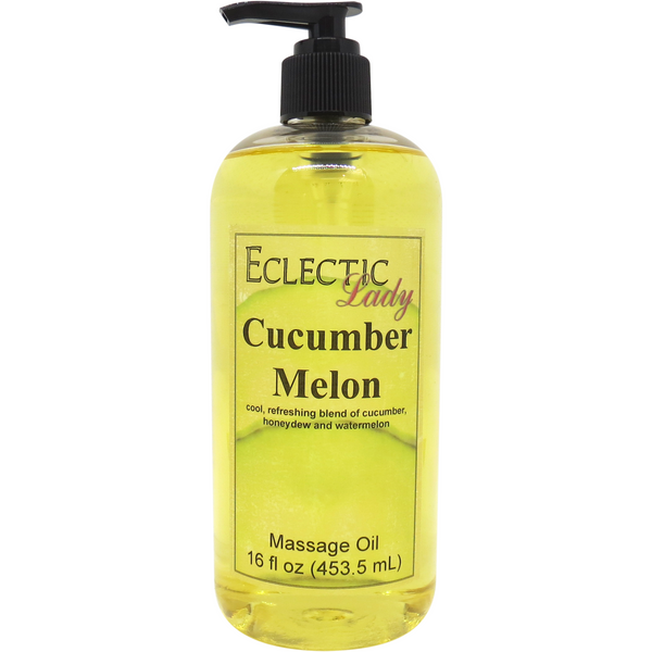 Cucumber Melon Massage Oil, 16 oz