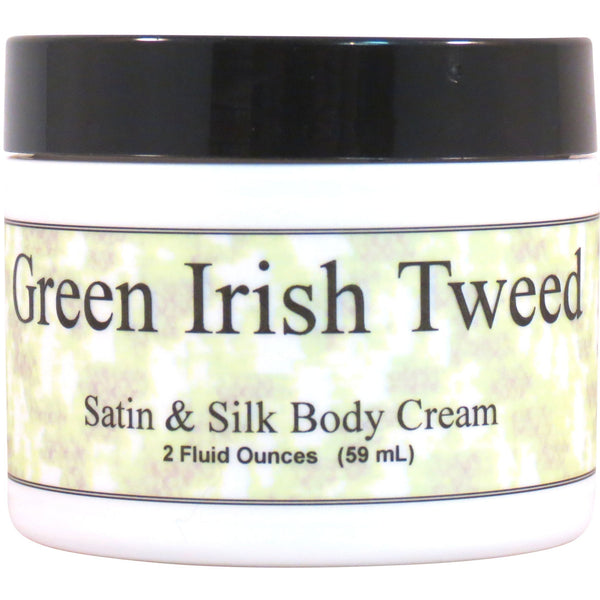 Green Irish Tweed Satin And Silk Cream