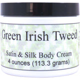 Green Irish Tweed Satin And Silk Cream